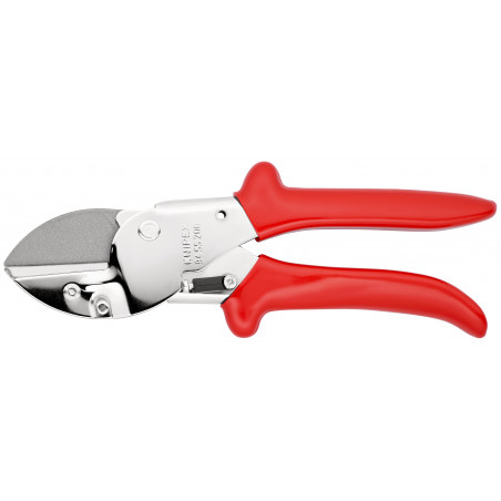 Sécateur à enclume 200mm - Acier chromé - Gainage PVC - Pour matériaux souples - KNIPEX | 9455200