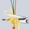 Ciseaux pour fibres en KEVLAR® - 160mm - Chromé - Gainage PVC - KNIPEX | 9503160SB