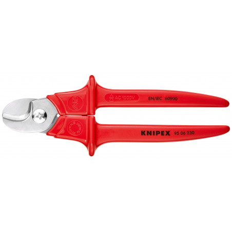 Coupe-câbles 230mm Ø16mm/50mm² - Gainage surmoulé isolé 1000V - Acier inox - KNIPEX | 9506230