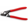 Coupe-câbles 165mm - Ø12mm/35mm² Cu/Al - Gainage PVC - Dénudage 1,5/2,5mm² - KNIPEX | 9541165