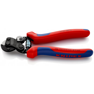 Coupe-câbles acier 160mm - Ø6mm spéciale pour nappe tramée - Gainage bi-matière - KNIPEX | 9562160TC
