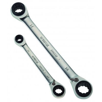 Jeu de 2 cles a cliquet 4 en 1 en etui  - VIRAX | 310330