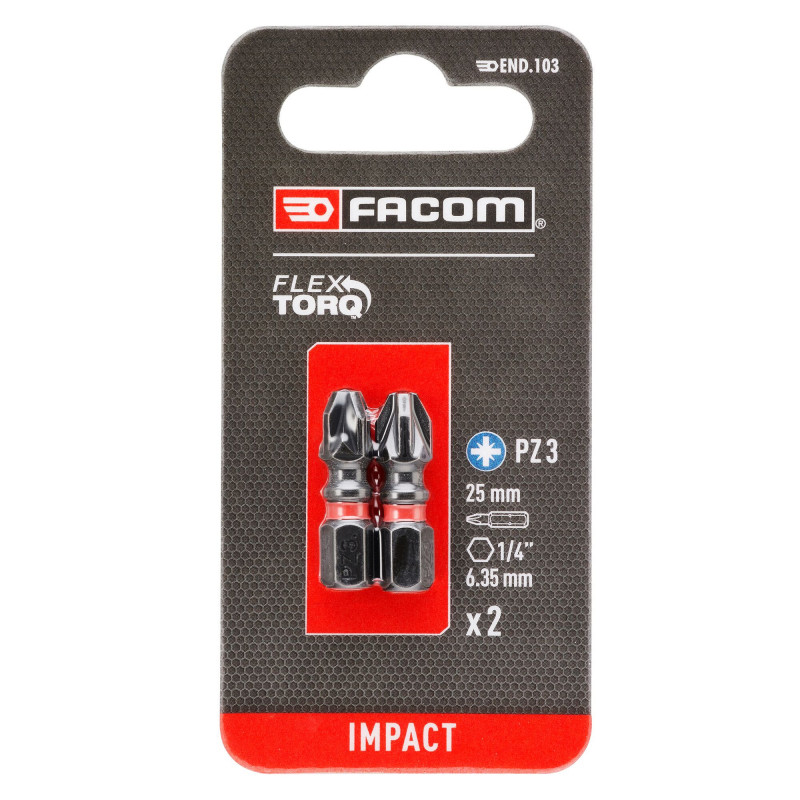 Embouts vissage Pozidriv® PZ3 - Facom | END.103