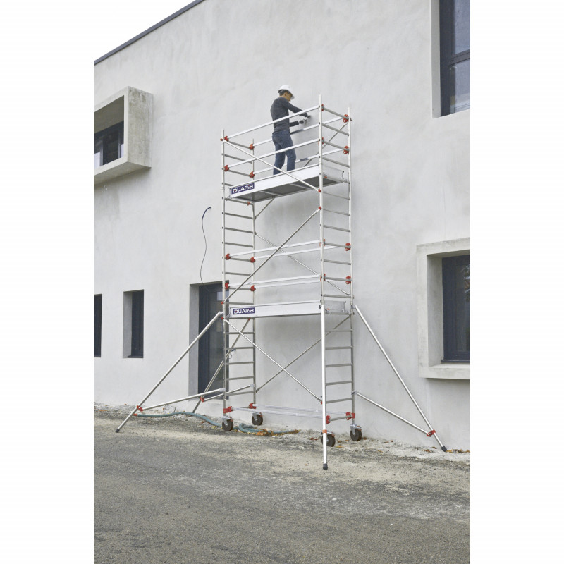 ECHAFAUDAGE ROULANT ALU - ALTITUDE ALU - LONG. 2M05 - BASE STD - GC MONOBLOC - Duarib LD | 613722
