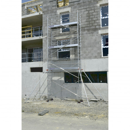 ECHAFAUDAGE ROULANT ALU - DOCKER 85 - LONG. 2M95 - LARG. 0M85 - GC MONOBLOC - Duarib LD | 7130022