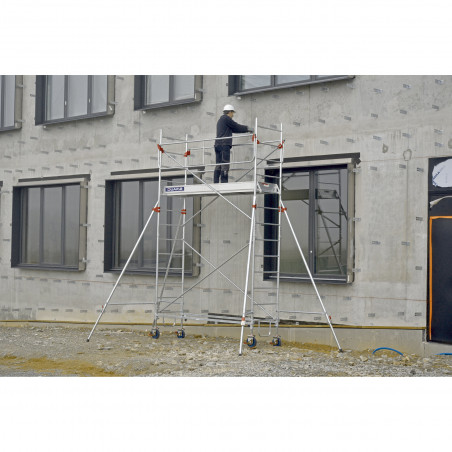 ECHAFAUDAGE ROULANT ACIER - ROLLSTAR - LONGUEUR 2M54 - GC MONOBLOC - Duarib LD | 8325032