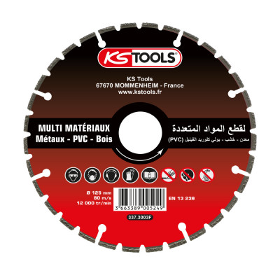 Disque diamant métaux-pvc-bois - KSTools | 337.3003F