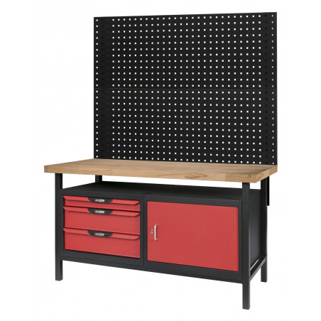 Etabli 1,5m +panneaux perforés - KSTools | 865.0140-A1