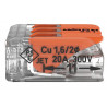 Borne de raccordement WAGO 221 Mini 3x4mm² à leviers souple & rigide - Wago | 221-413