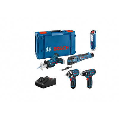 COMBO KIT 5 OUTILS 12V: GSR 12V-15+GOP 12V-28+GDR 12V-105+GSA 12V-14+GLI 12V-300 - BOSCH | 0615990N1D