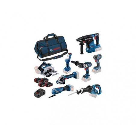 COMBO KIT 8 OUTILS 18V : GSB+ GWS+ GBH+ GDR + GKS+ GSA+ GOP+ GLI  - BOSCH | 0615A5004A