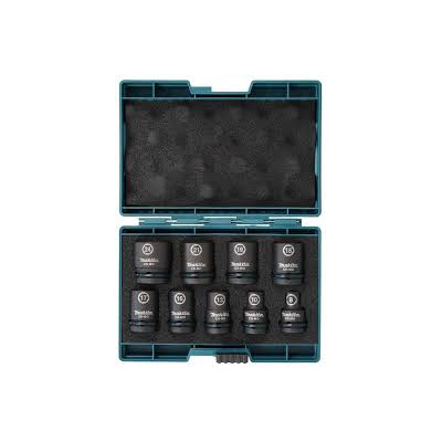 Coffret 9 douilles Impact Black à chocs 1/2'' Makita | E-16564