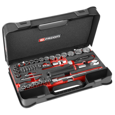 Coffret de douilles à cliquet Facom OGV GRIP 1/2", 1/4" 60 pièces - Facom | RS.GRPPVF25