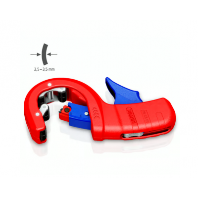 Coupe-tubes DPT50 - 200mm - pour tubes PVC Ø 32/40/50mm - Coupe et chanfreine - KNIPEX | 902302BK