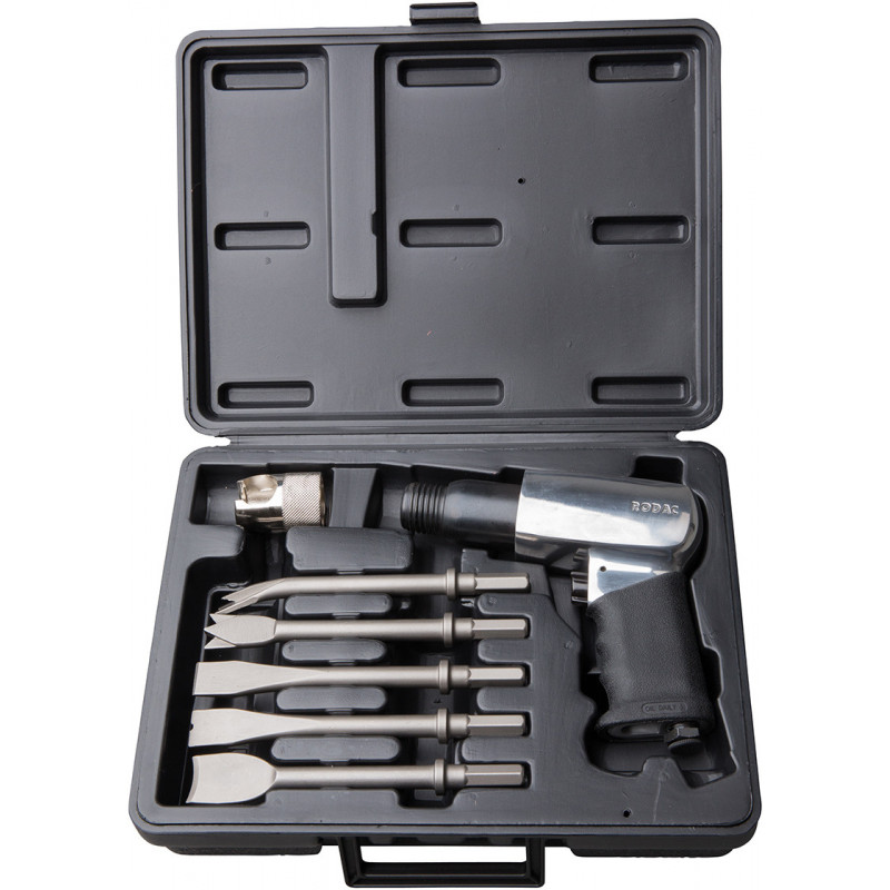 MARTEAU BURINEUR HEXAGONAL 11 MM + 5 BURINS EN COFFRET - SAM | RC293HBC