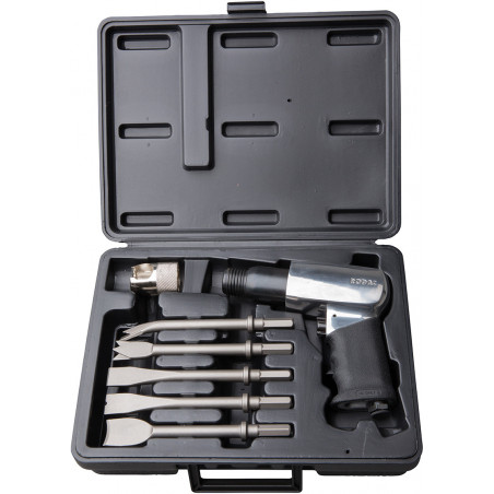 MARTEAU BURINEUR HEXAGONAL 11 MM + 5 BURINS EN COFFRET - SAM | RC293HBC