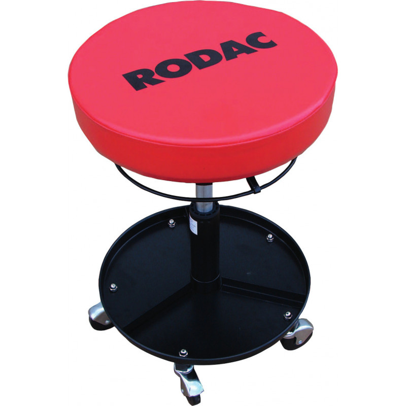 TABOURET D'ATELIER A ROULETTES - SIEGE ROUGE - CAP. 90 KG - SAM | TL3010N