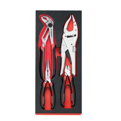 Jeu de 4 pinces en module mousse. 181B.25CPE - 501A - 185A.20CPE - 192A.16CPE - FACOM | MODM.CPE1APF