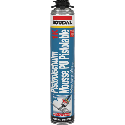 Mousse Polyuréthane Pistolable SOUDAFOAM Beige Aérosol 700 ML - SOUDAL | 111126