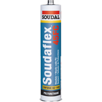 Mastic polyuréthane SOUDAFLEX 45 FC Blanc Cartouche 300 ML - SOUDAL | 120664