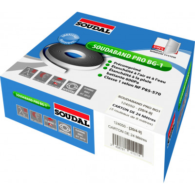 Boite VAE 4 Rouleaux SOUDABAND PRO BG1 [15 / 4-9] Boîte 32 Mètres - SOUDAL | 130366