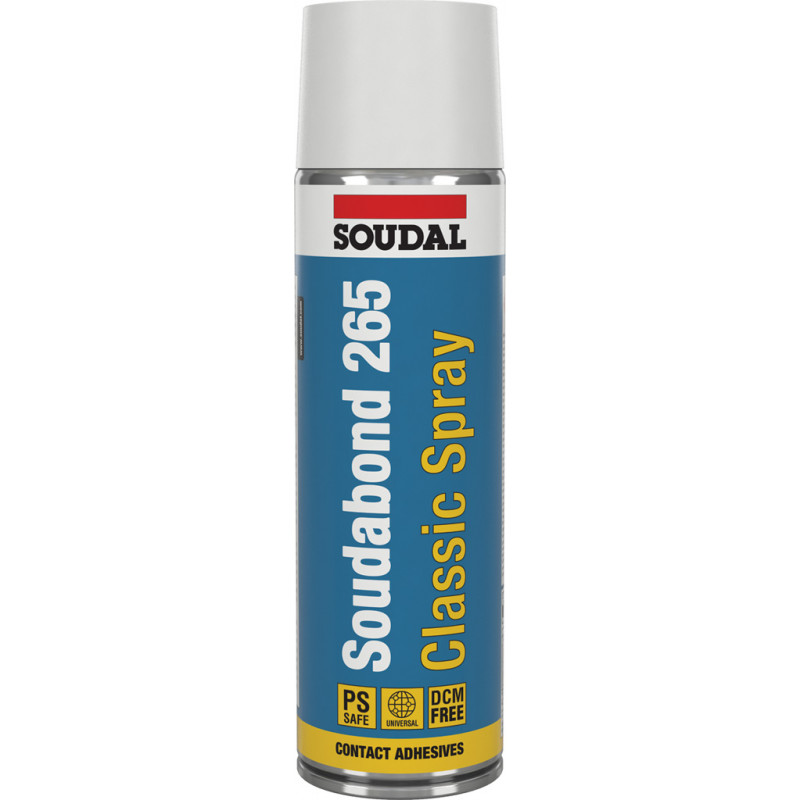 Mousse adhésive SOUDABOND 265 Classic Spray 265 CS Aérosol 500 ML - SOUDAL | 146309