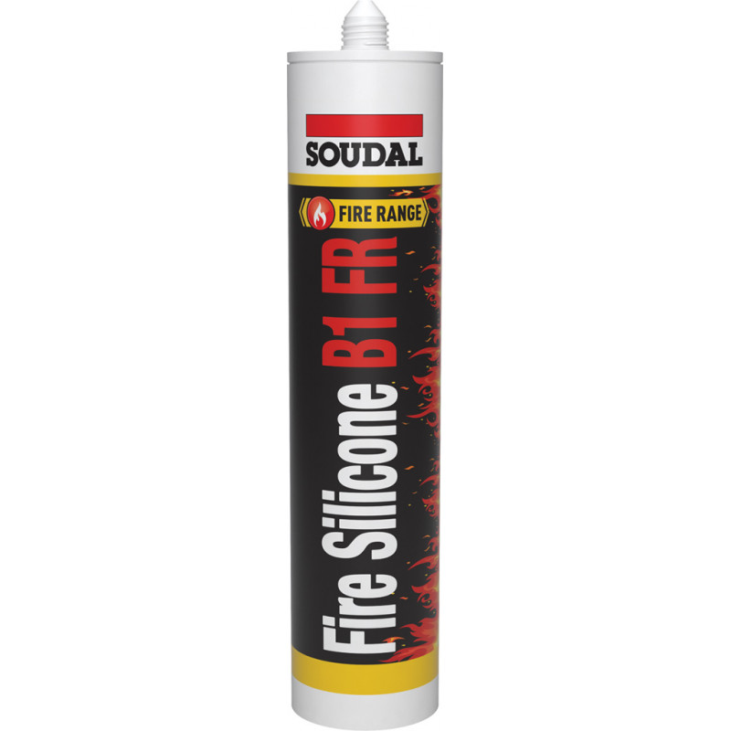Mastic coupe feu FIRESILICONE B1 FR Blanc Cartouche 300 ML - SOUDAL | 147413