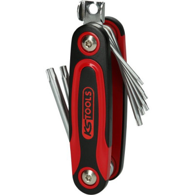 Jeu de 8 clés mâles TORX® percé sur monture KS Tools | 158.3530