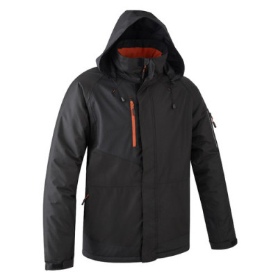 Parka - YUZU - Ripstop 100% PES enduit PVC + Doublure polaire 300g/m2 - Noir/Citrouille - COVERGUARD | 5YUZ310