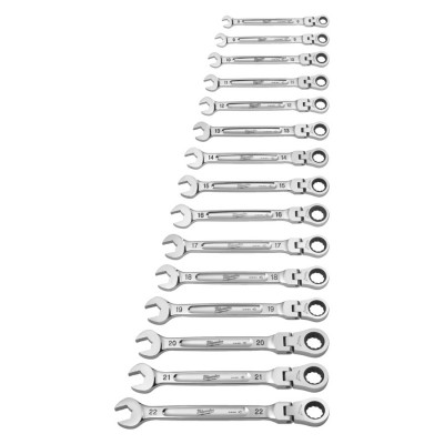 SET DE 15 CLÉS À CLIQUET MAXBITE À TÊTE FLEXIBLE - carton - Milwaukee | 4932478558