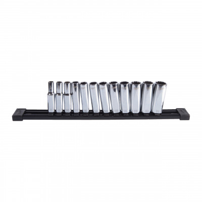 SET DE DOUILLES MÉTRIQUE PROFONDES 12 PANS CARRE 3/8" 12 PCS - Milwaukee | 4932498796