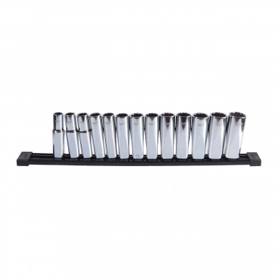 SET DE DOUILLES MÉTRIQUE PROFONDES 12 PANS CARRE 1/2" 13 PCS - Milwaukee | 4932498798