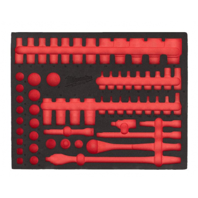 MODULE MOUSSE VIDE  POUR JEU DE DOUILLES ET CLIQUETS 1/4" ET 3/8" DE 153 PCS - Milwaukee | 4932500762