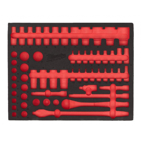 MODULE MOUSSE VIDE  POUR JEU DE DOUILLES ET CLIQUETS 1/4" ET 3/8" DE 153 PCS - Milwaukee | 4932500762