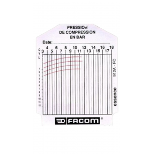 Sachet de 100 fiches de contrôle essence Facom | 912A.FC