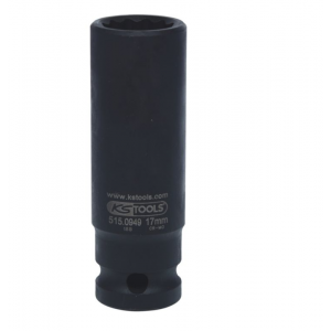 Douille longue à chocs 12 pans 1/2" 17 mm" - KS Tools | 515.0949-E