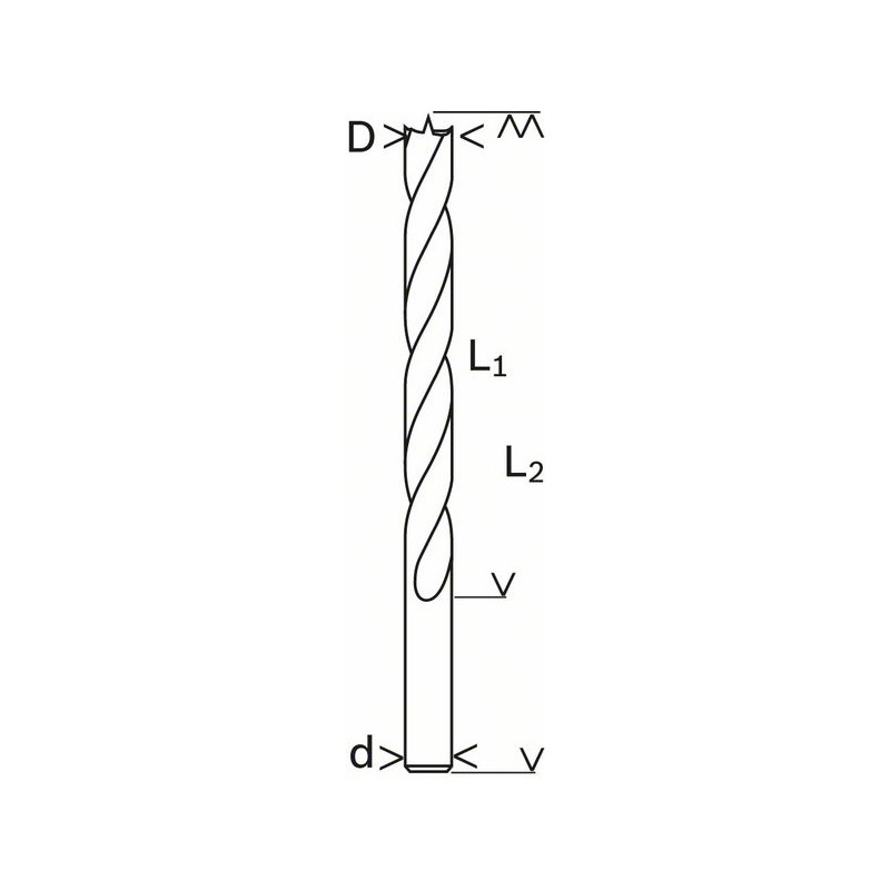 2608596310 Mèches hélicoïdales à bois Standard Accessoire Bosch pro outils