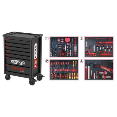 SERVANTE 7 TIROIRS - EDITION LIMITEE 2026 - ÉQUIPÉE DE 208 OUTILS KSTools | 826.7206F