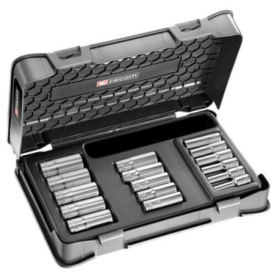 JEU DE DOUILLES 3/8" LONGUES 6P 16PC EN COFFRET FACOM |  J.405PF