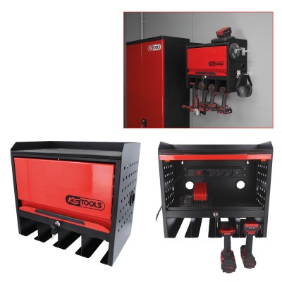 Armoire à outils eMONSTER pour montage mural avec 1 porte, H435xl480xP282 mm - KSTools | 515.6901