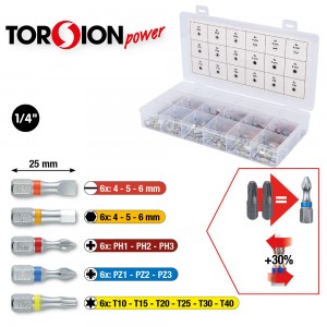 Assortiment d’embouts TORSIONpower, 108 pcs - KSTools | 918.3108
