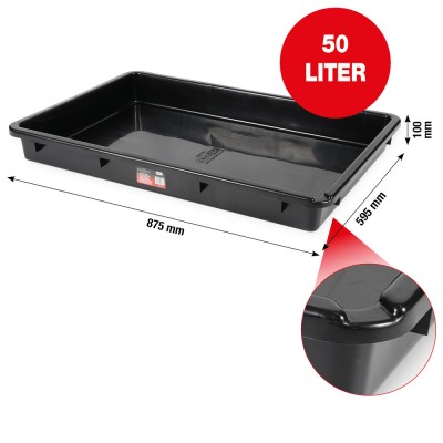 Bac de récupération d’huile / Bac à usage multiple, 50 litres - KSTools | 150.9592