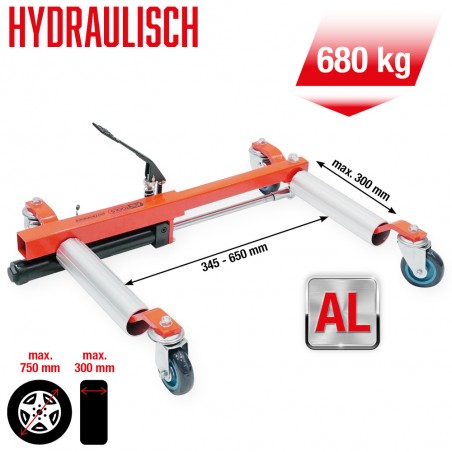 Chariot de manutention hydraulique Performance , 680 kg, largeur max. des pneus 304 mm - KSTools | 160.1205