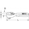 Cliquet réversible porte-embouts MONSTER 1./4'', 72 dents, 125mm - KSTools | 935.1495