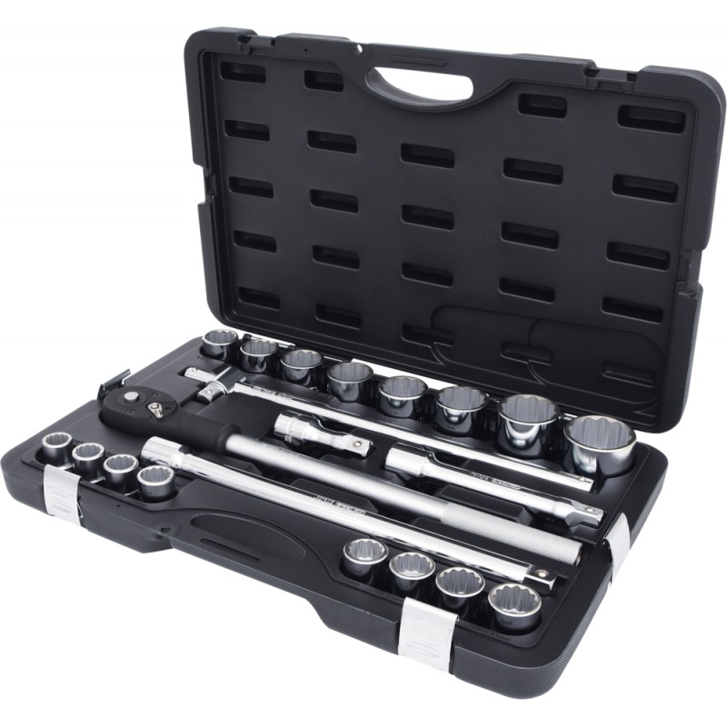 Coffret de douilles 12 pans métriques et accessoires 3/4'', 21 pièces - KSTools | 911.0722