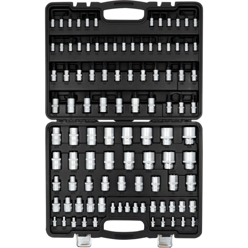 Coffret de douilles et douilles tournevis 1/4'' +3/8'' +1/2'', TORX, 101 pcs. - KSTools | 911.7101