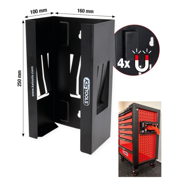 Distributeur de gants, magnétique - KSTools | 160.0035