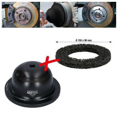 Jeu de disques à poncer en aluminium pour moyeux Ø 150 mm, Ø intérieur 90 mm, 2 pcs - KSTools | 100.5080