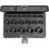 Jeu de douilles à choc TORX 1/4'' +3/8'' +1/2'' , 19 pcs - KSTools | 515.0119