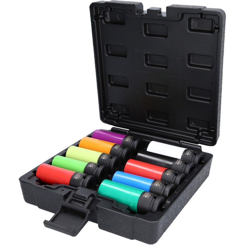 Jeu de douilles à chocs 1/2''  spéciales pour jantes aluminium, 10 pcs - KSTools | 515.0890
